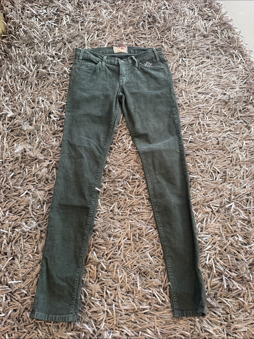 Current/Elliott Olive Green Skinny Jeans